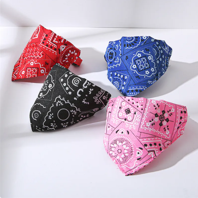 Dog bandana collar pink option