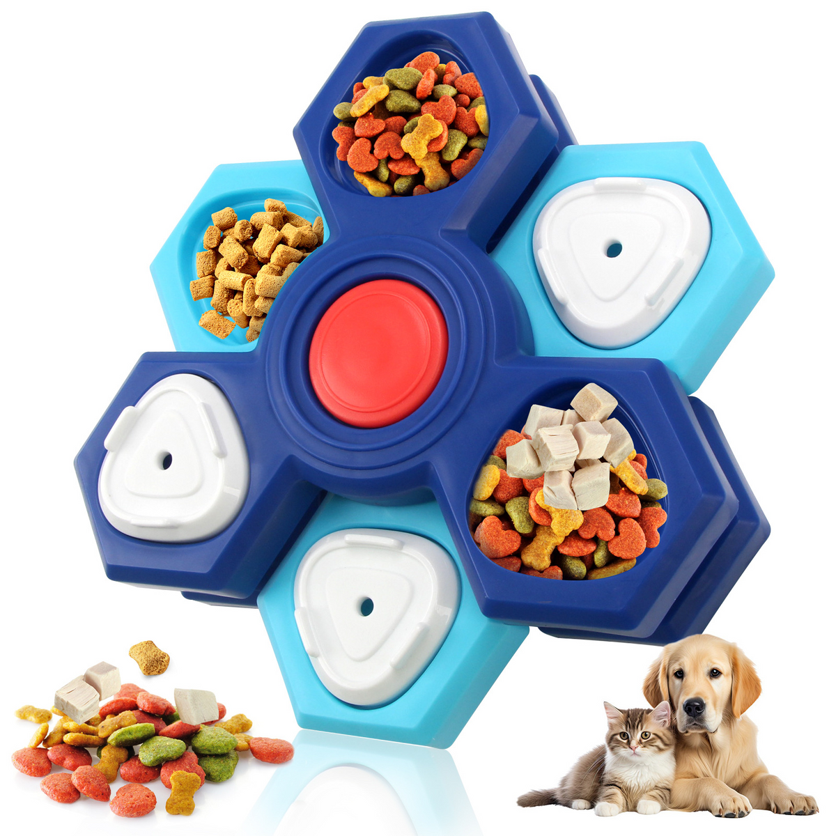 Hexa Puzzle Feeder · Brain Game for Dogs