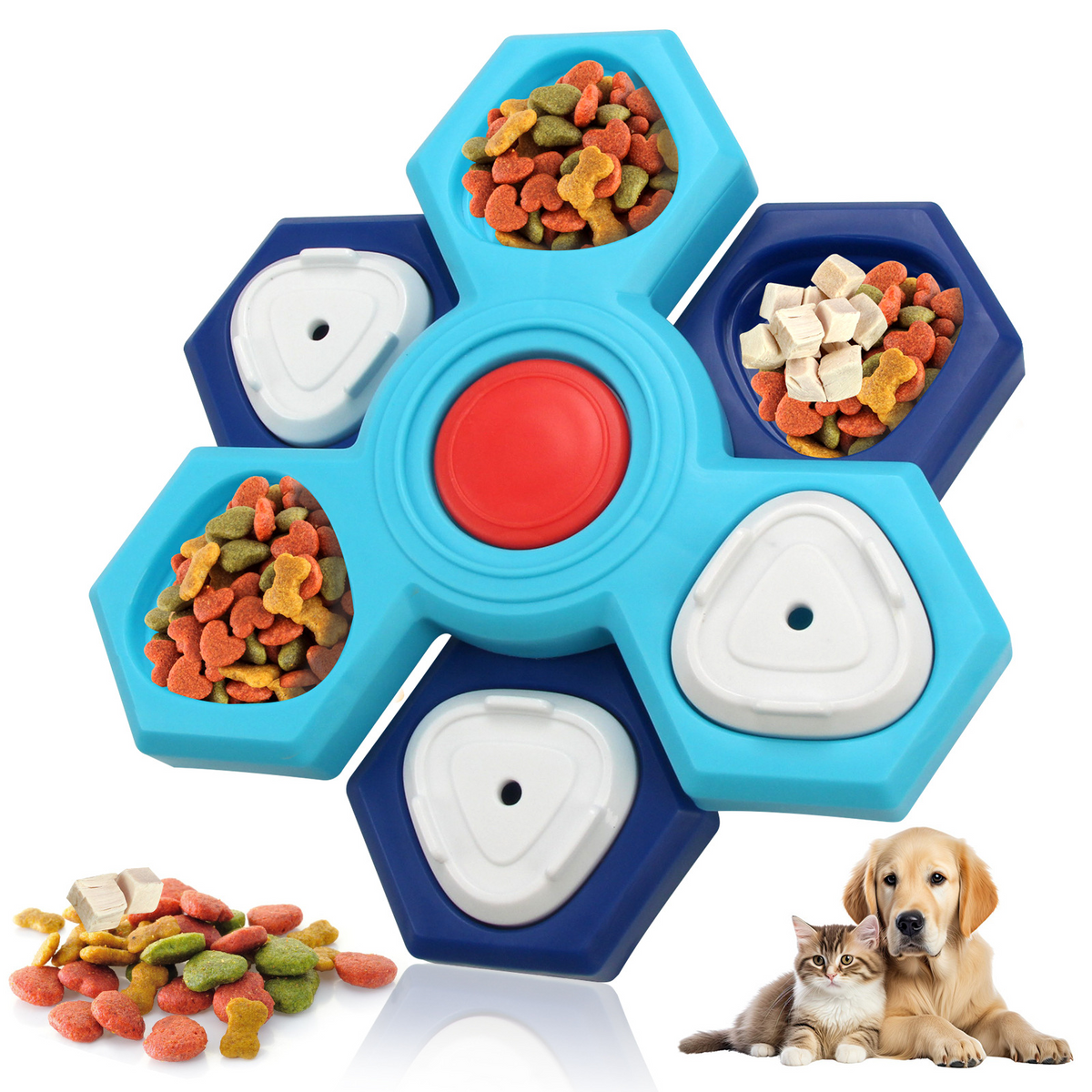 Hexa Puzzle Feeder · Brain Game for Dogs