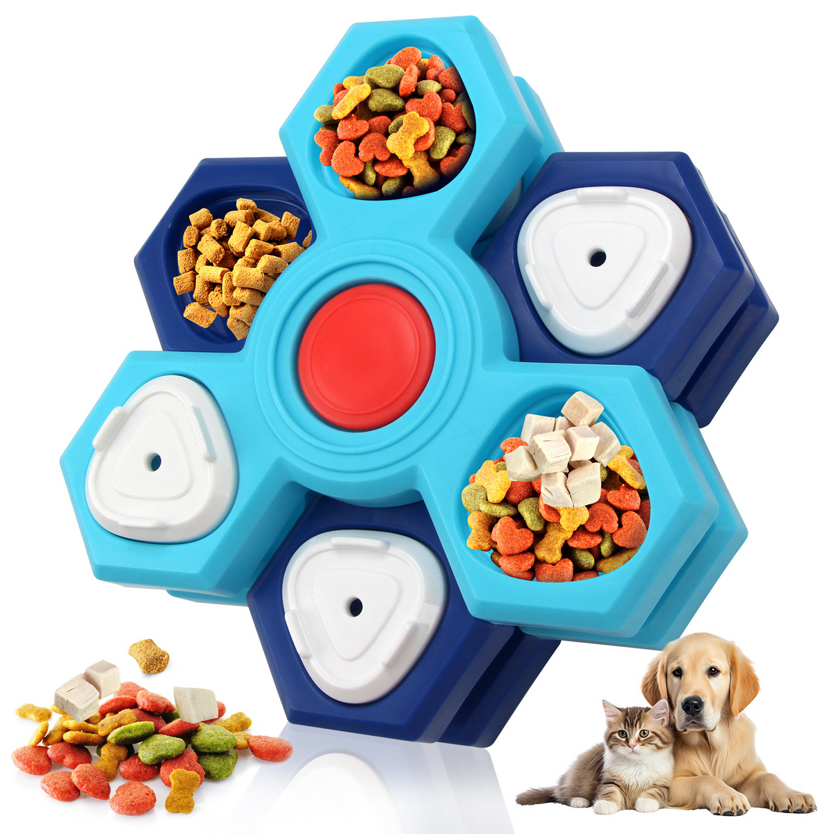 Hexa Puzzle Feeder · Brain Game for Dogs