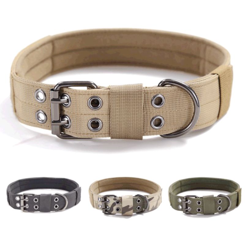 Camouflage dog collar for large breeds
