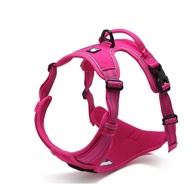 Padded breathable chest and back protection harness for large dogs