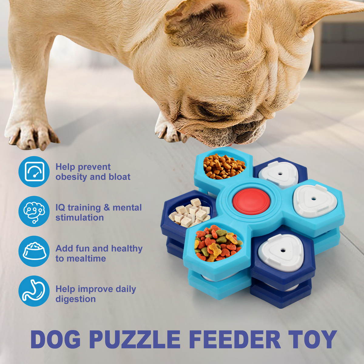 Hexa Puzzle Feeder · Brain Game for Dogs