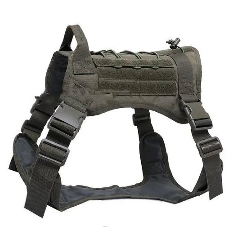 Tactical dog harness padded chest plate close-up