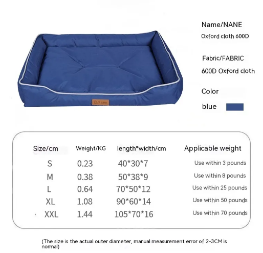Bite-resistant waterproof dog mat folded for travel
